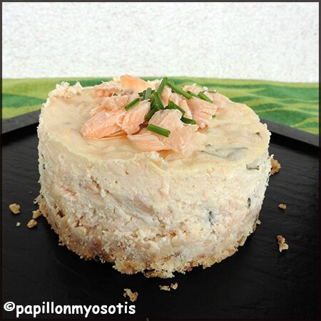 CHEESECAKE AU SAUMON (PAVE) [#FROMAGE #POISSON #SAUMON #CHEESECAKE]