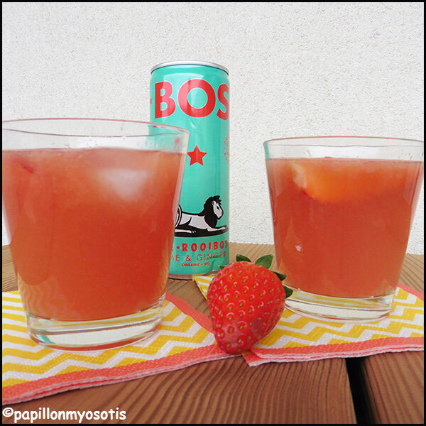 COCKTAIL AU PAMPLEMOUSSE, THÉ GLACE & FRAISE [#DRINK #APERO #ICETEA #COCKTAIL #FRUITS]