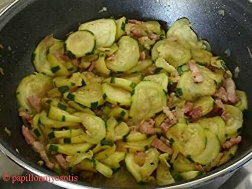 COURGETTES CUISINEES AUX LARDONS