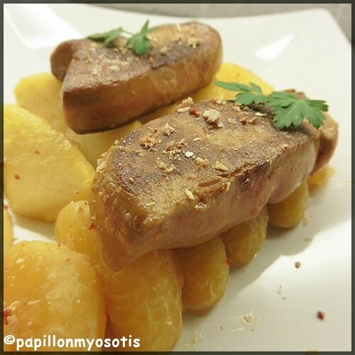 ESCALOPES DE FOIE GRAS & SA POÊLÉE DE POMMES ET CLÉMENTINES [#GOURMAND #GASTRONOMIE #FOIEGRAS]