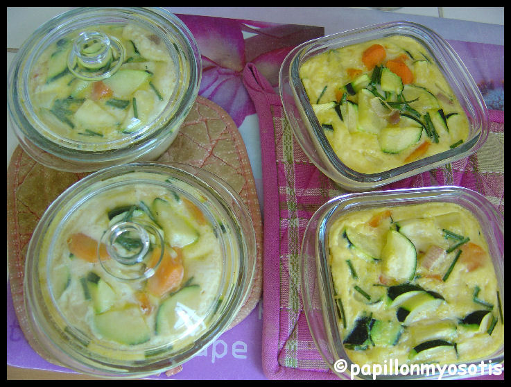 FLAN DE CAROTTES ET COURGETTES