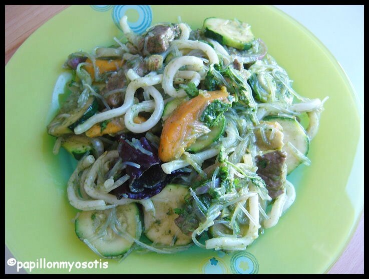 NOUILLES AU BOEUF ET COURGETTES VERSION ASIATIQUE [#WOK #ASIA]