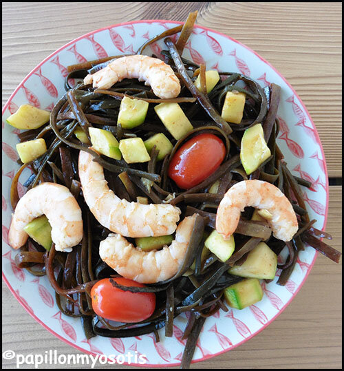 POÊLÉE DE TAGLIATELLES DE LA MER (ALGUES), CREVETTES, COURGETTES [#SEAMOREFOOD #ISEAPASTA #HOMEMADE]