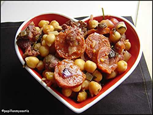 POIS CHICHES DU SOLEIL (CHORIZO/FIGATELLU) [#ESPAGNE #CORSE #FOOD #MEDITERRANEANFOOD]