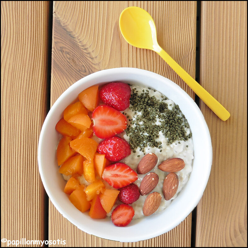 PORRIDGE DE FLOCONS D'AVOINE AU LAIT DE COCO ET FRUITS FRAIS [#HEALTHYFOOD #BREAKFAST #PETITDEJEUNER #PORRIDGE]