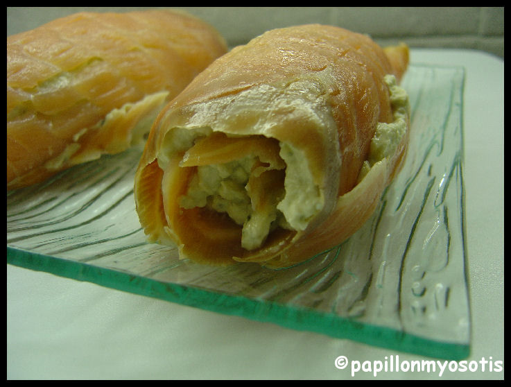 ROULADES DE SAUMON A LA FOURME D'AMBERT