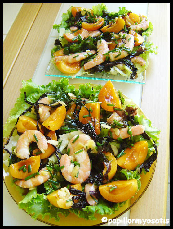 SALADE ABRICOTS CREVETTES