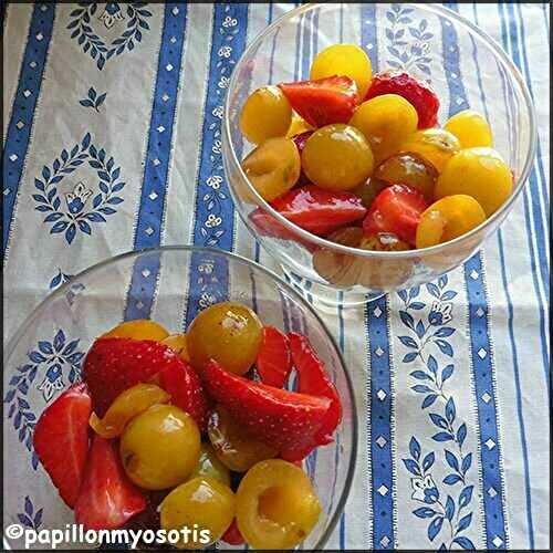 SALADE DE FRUITS (FRAISE, MIRABELLE) [#FRUITS #FRAISES #HEALTHY]