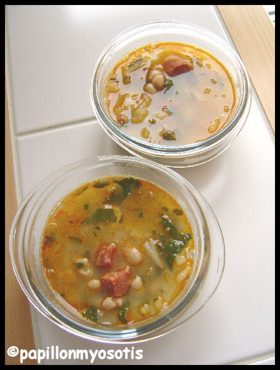 SOUPE DE HARICOTS BLANCS AU CHORIZO