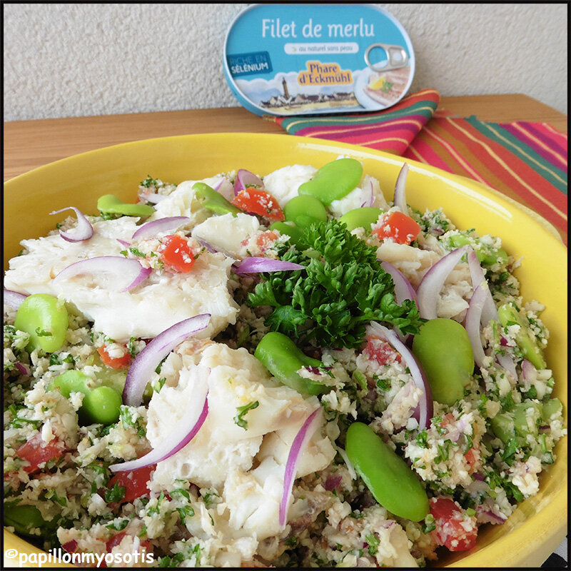 TABOULE DE CHOU-FLEUR AU MERLU [#HOMEMADE #SALADE #DEFIFILETSDEMERLU #PHAREDECKMUHL]