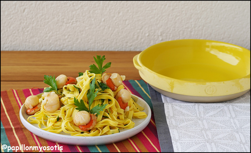 TAGLIATELLES FRAÎCHES AUX SAINT JACQUES [#PASTA #FRUITDEMER #FAITMAISON]