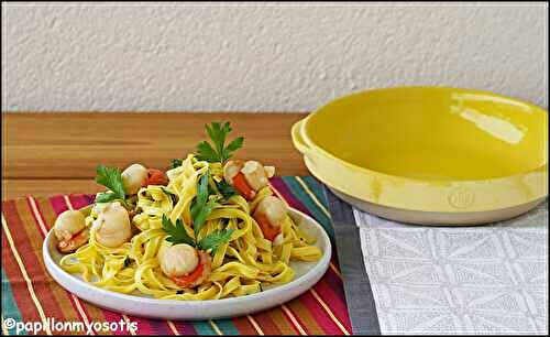 TAGLIATELLES FRAÎCHES AUX SAINT JACQUES [#PASTA #FRUITDEMER #FAITMAISON]