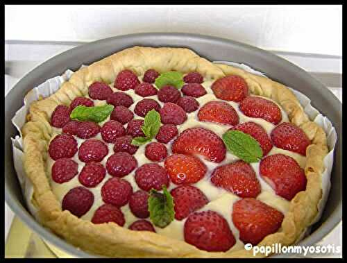 TARTE RICOTTA FRAMBOISES FRAISES