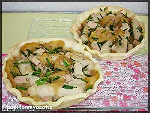 TARTELETTES AUX QUENELLES DE VEAU, POMMES FONDANTES ET FOIE GRAS