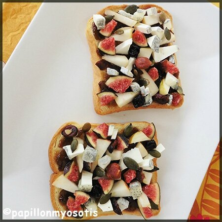 TARTINES A LA POMME, FIGUE & VALENCAY [#APERO #TARTINES #FROMAGE #CENTREVALDELOIRE]