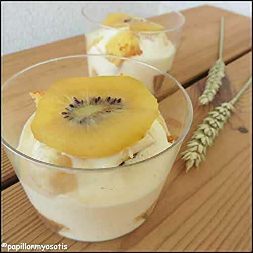 TIRAMISU AU QUATRE-QUART ET AUX FRUITS (BANANE - KIWI JAUNE) [#DESSERT #ITALIA #DOLCEVITA]