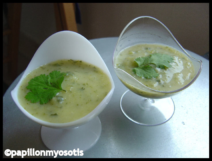 VELOUTE DE COURGETTES AU FROMAGE FONDU