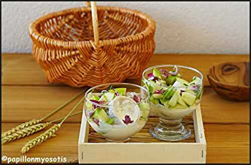 VERRINE DE ROLLMOPS & POMME GRANNY SAUCE REMOULADE [#FAITMAISON #VERRINE #POISSON]