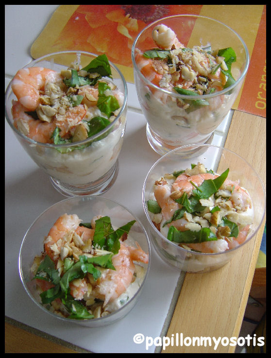 VERRINES CREVETTES ET FROMAGE FRAIS [#VERRINE #CREVETTES #SUMMER]