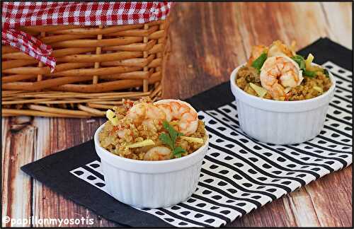 QUINOA AUX CREVETTES ET GINGEMBRE [#ASIANFOOD #QUINOA #FLEXITARIAN #FAITMAISON]