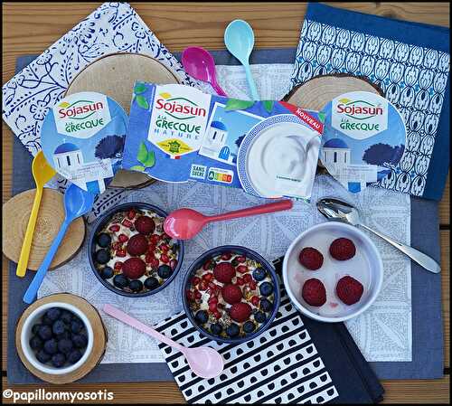 SOJASUN A LA GRECQUE & DESSERT FRUITÉ : ENERGY BOWL [#VEGGIE #SANSLACTOSE #SOJA #HEALTHYFOOD #ENERGYBOWL]