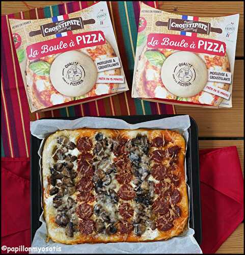 ON TESTE LA BOULE A PIZZA CROUSTIPATE & RECETTE DE PIZZA CHORIZO ET CHAMPIGNONS [#ITALIANFOOD #PIZZA #HOMEMADE #CROUSTIPATE]