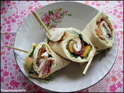 WRAPS AU CANARD ET AUX PÊCHES [#RECETTEMAISON #SURLEPOUCE #WRAPS #SANDWICH #FAITMAISON #BONAPPETIT]