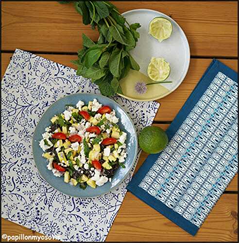 SALADE DE QUINOA NOIR, COURGETTE, FETA, TOMATE A LA MENTHE ET CITRON VERT [#MADEINFRANCE #QUINOA #SALADE]