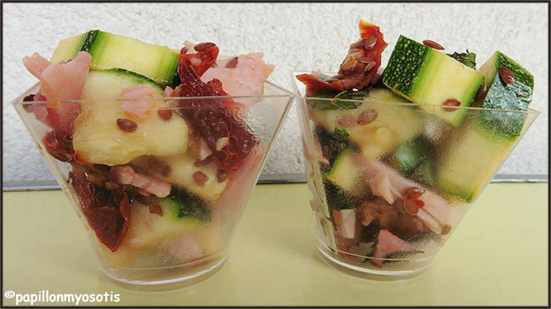 SALADE DE COURGETTES, JAMBON ET TOMATES SECHEES [#SALADE #ESTIVAL #RECETTEDUJOUR #VACANCES]