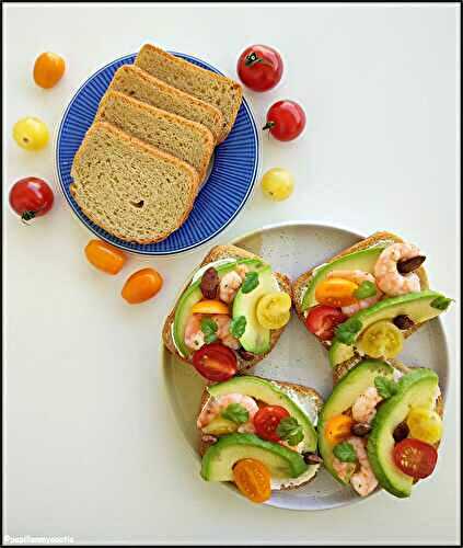 TARTINES MULTICOLORES AVOCAT, CREVETTES, TOMATES 🍞🥑🍤🍅