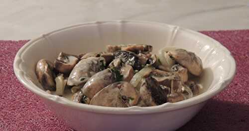 Champignons à la crème et au persil