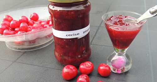 Confiture de cerises et gingembre au micro-ondes