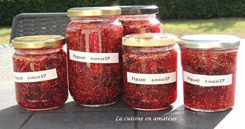 Confiture de figues à la noix de coco au micro-ondes