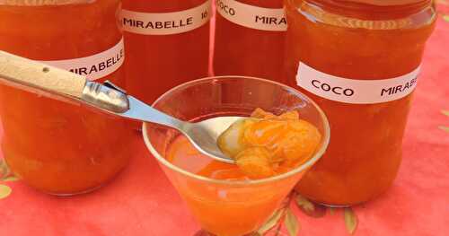 Confiture de mirabelles au sirop de coco