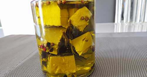 Feta marinée à l'huile d'olive