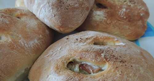 Fougasse individuelle jambon de pays et olives