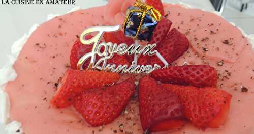 Fraisier pour les 15 ans de mon fils