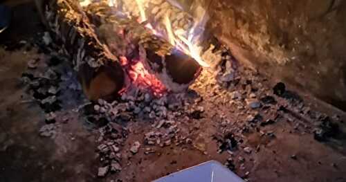 Marrons grillés au feu de bois