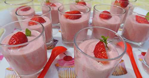 Mousse aux fraises sans oeuf