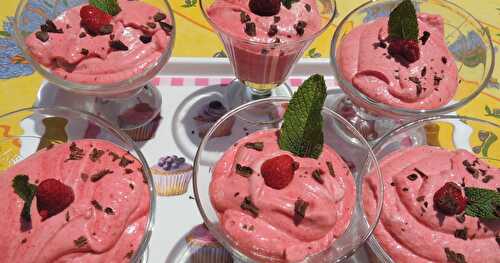 Mousse framboises et cerises