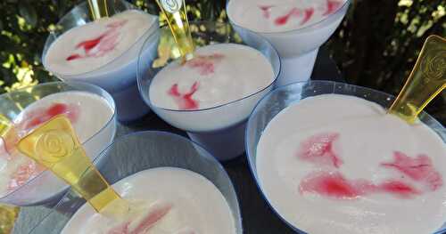 Mousse grenadine et fromage blanc