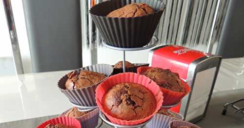 Muffins au chocolat  aux éclats de fèves cacao