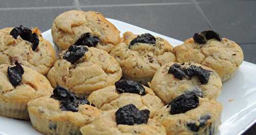 Muffins au thon à la tomate et olives noires