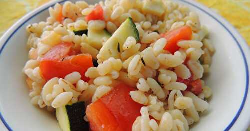 Papillotes d' Ebly aux tomates et courgettes