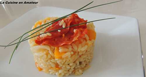 Risotto au chorizo  et lard