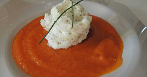 Soupe de carottes et blanc mager salé