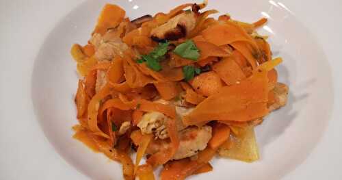 Tagliatelle de carottes à la dinde