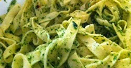 Tagliatelles au pesto d'épinards