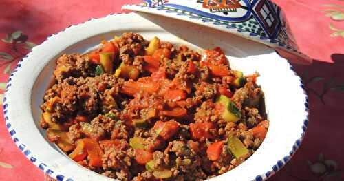 Tajine de viande hachée et épices