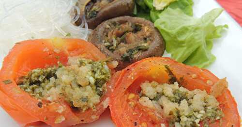 Tomates et champignons à la provençale à la poêle